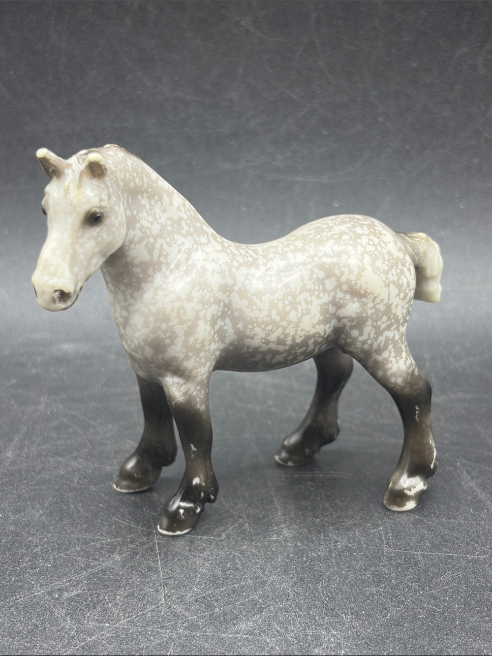 Breyer Stablemate Dapple Gray Draft Horse Stallion Equestrian Figure Western Toy